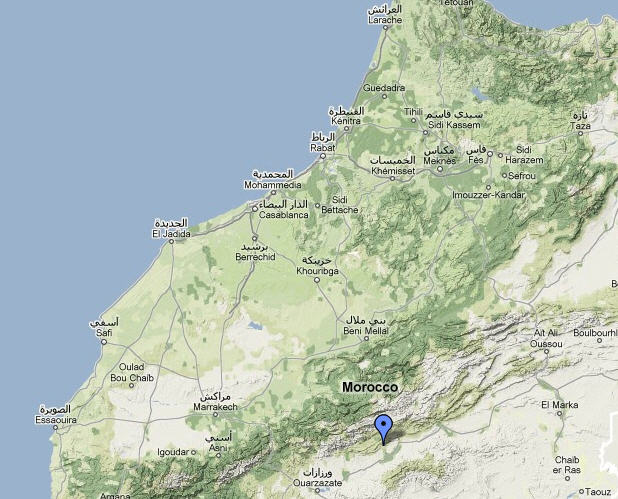 Carte du Maroc - Hadida<